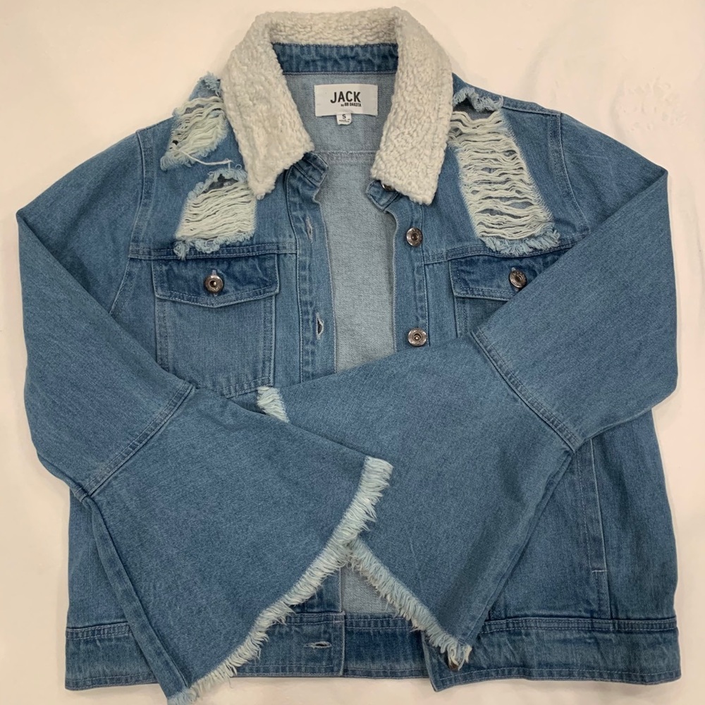 JACK by BB Dakota Distressed Jean Jacket